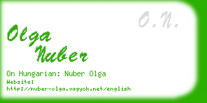 olga nuber business card